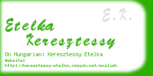 etelka keresztessy business card